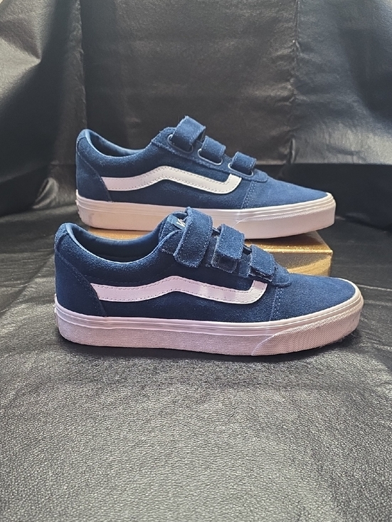 Vans Shoes - Womens Sz. 8 Vans Navy Blue Suede Velcro Sneakers